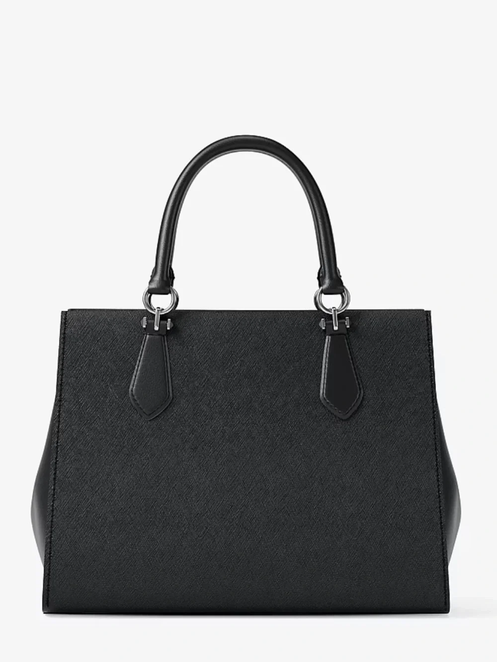 Michael Kors Marilyn Medium Saffiano Leather Satchel Crossbody Bag Black